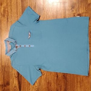 Mens Ted Baker blue Polo shirt size 4(L)